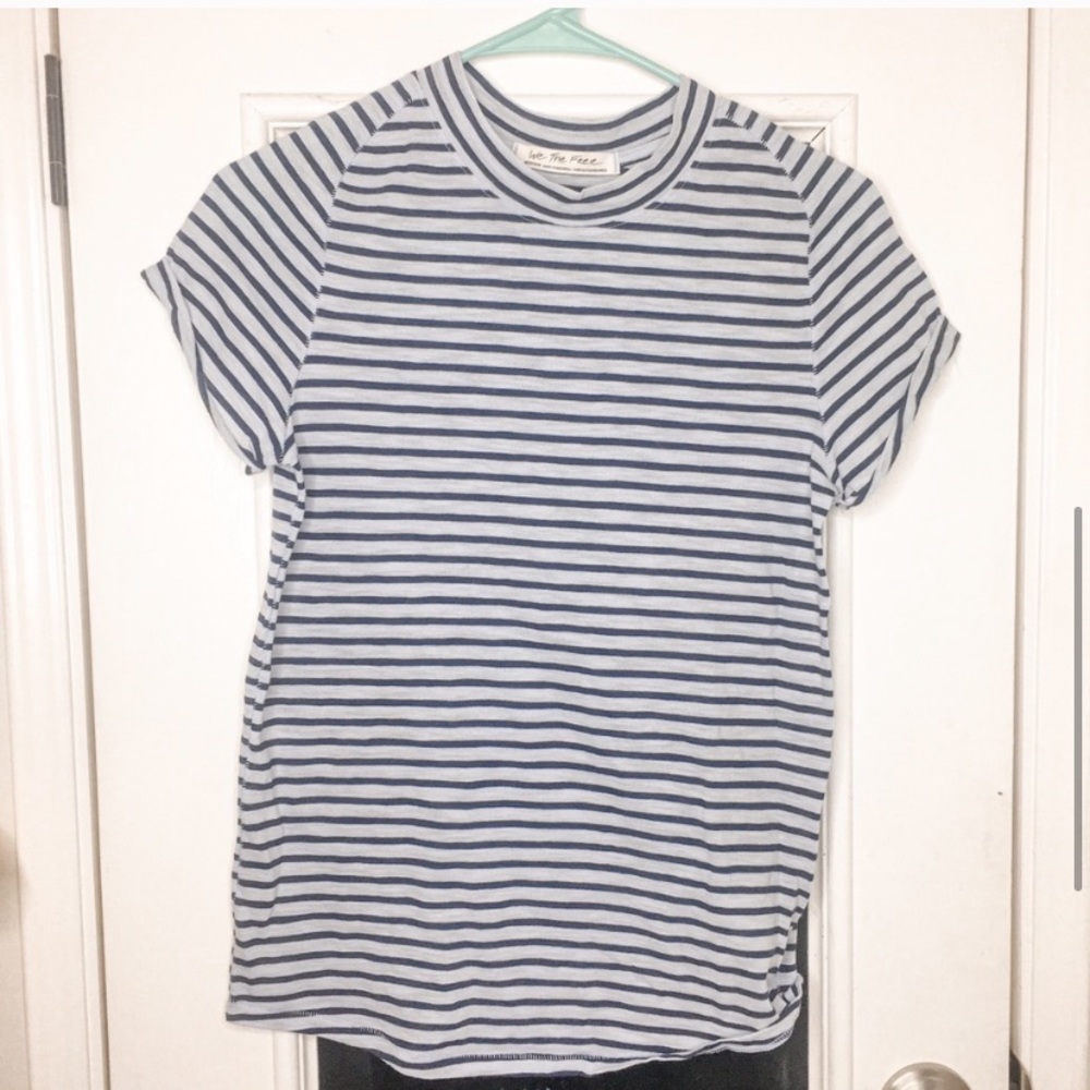 Free People Night Sky Striped T Shirt
